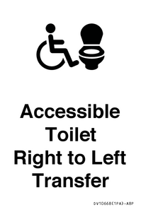 Accessible Toilet with Right to Left Transfer